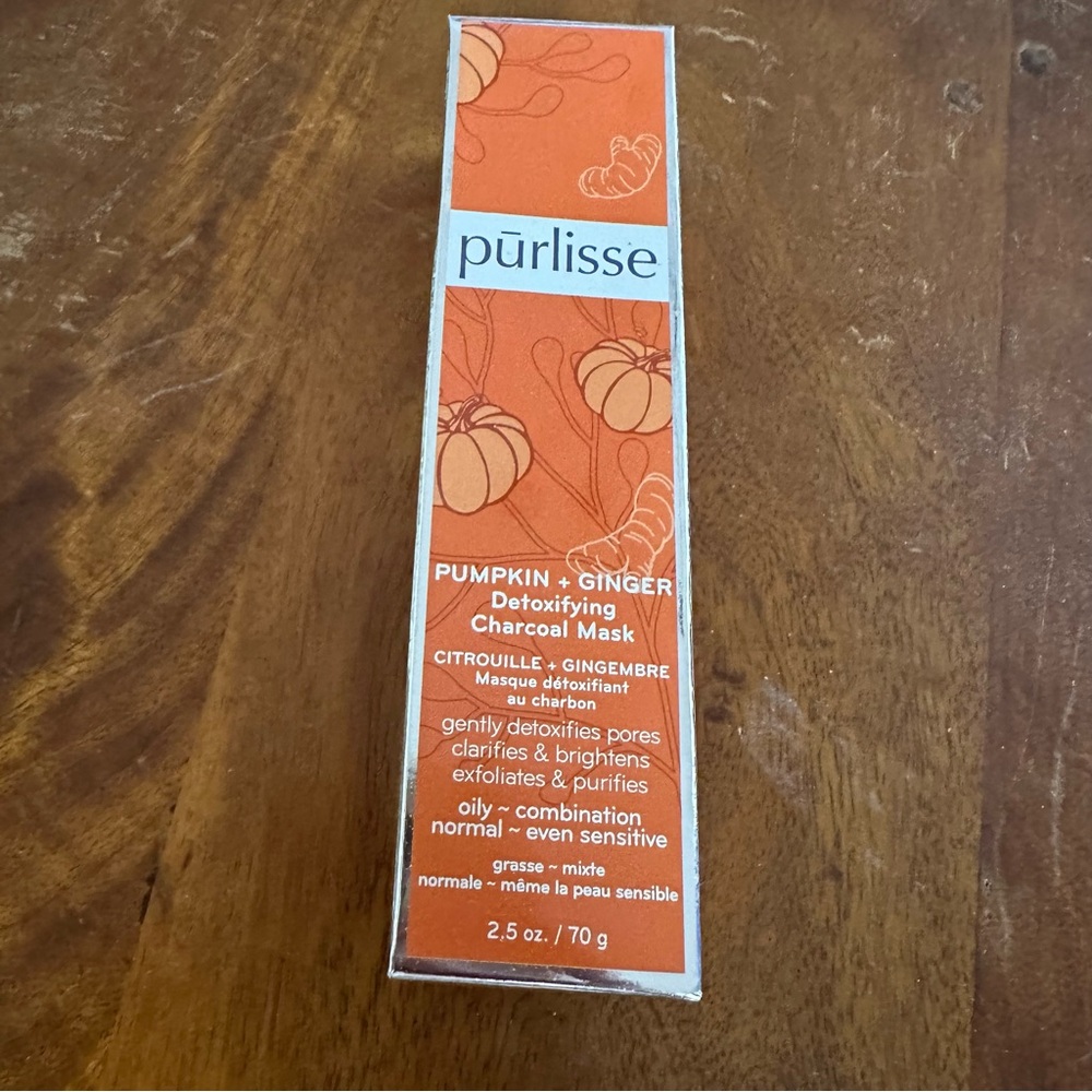 Purlisse‎ pumpkin ginger detoxifying charcoal mask 70g NEW